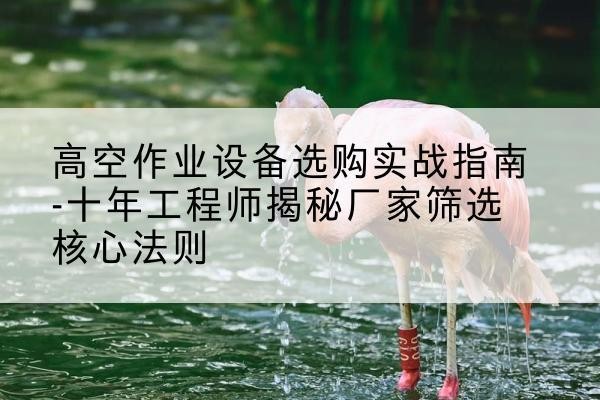 普兰店剪叉式升降机厂家-高空作业设备选购实战指南-十年工程师揭秘厂家筛选核心法则