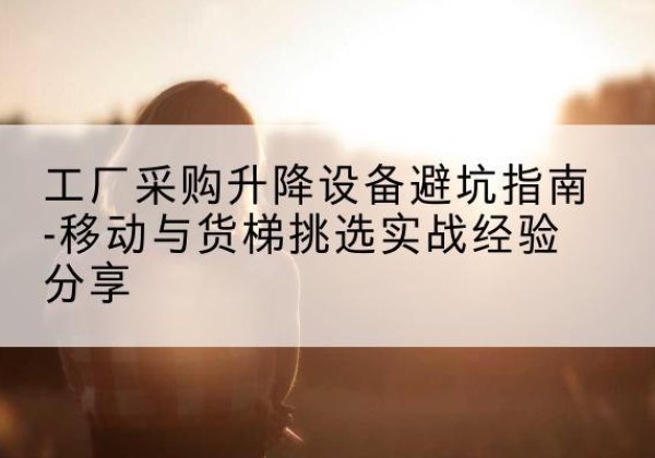 普兰店移动式升降机怎么选-工厂采购升降设备避坑指南-移动与货梯挑选实战经验分享