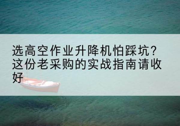 普兰店高空作业升降机厂家推荐-选高空作业升降机怕踩坑？这份老采购的实战指南请收好